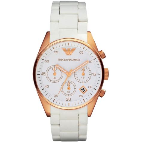 emporio armani white watch.